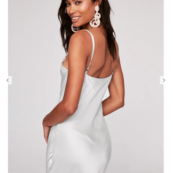 Silk Seafoam Lined A-line "Ricci Slip" Dress - Picture 6 of 7